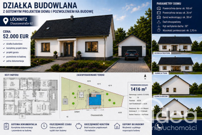 Działka Sprzedaż Löcknitz, Löcknitz-Penkun, Vorpommern-Greifswald, Meklemburgia-Pomorze Przednie, Niemcy